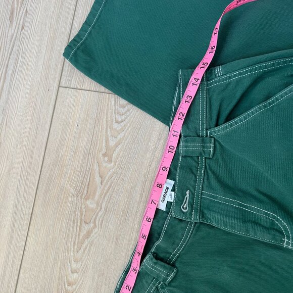 🌷Garage- Dani Carpenter pants / Straight Cargo Denim Jeans Bright Green … - Picture 13 of 15